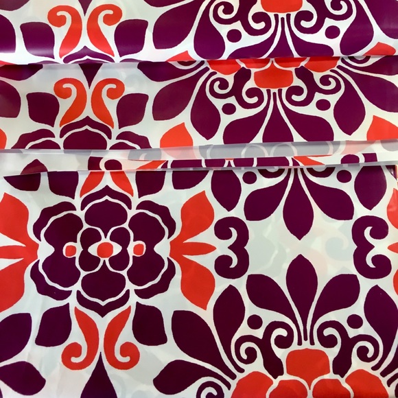 Aimee Red Medallions Peva Shower Curtain Burgundy - Picture 6 of 6